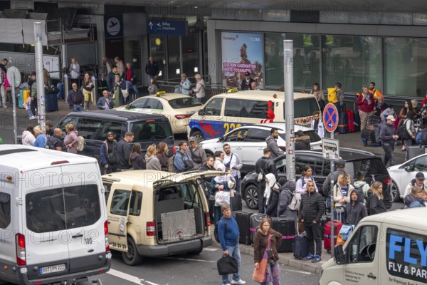 Ahead of Terminal B, many thousands of people set off on holiday on the first day of the North