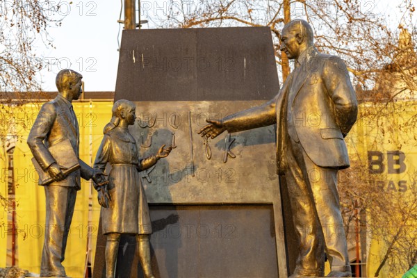 Monument to headmaster Atatürk in Kadiköy, Istanbul, Turkey