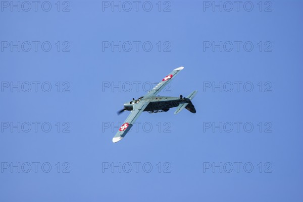 A Pilatus P-2 of Pilatus Flugzeugwerke AG with the registration D-EPII during a flight