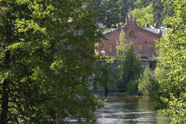 Brick factory building, former paper factory and mill for the production of groundwood pulp board,