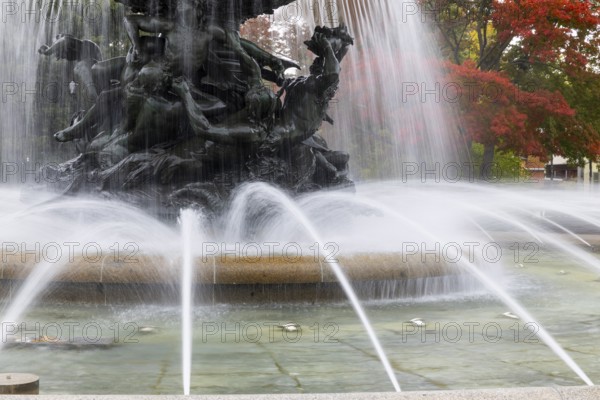 Stormy Waves Fountain, Albertplatz, Neustadt, Dresden, Saxony, Germany