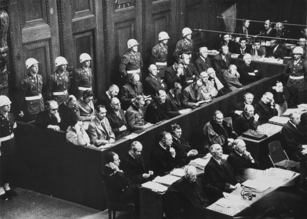 Nuremberg, Nuremberg Trial, view of the dock, 1946