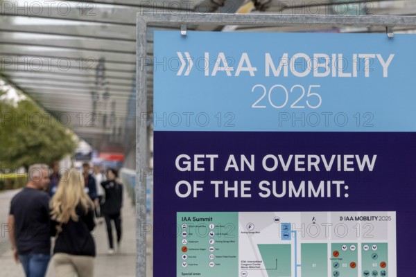 Munich, Germany - 10.9.2025: Visitors during the IAA Mobility 2025 (International Motor Show) in