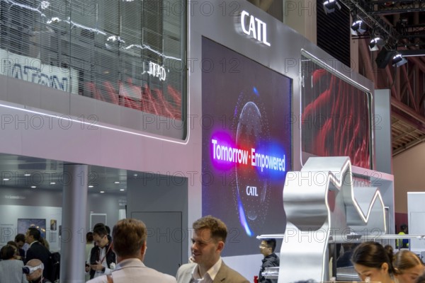 Munich, Germany - 10.9.2025: Visitors at the stand of CATL (Contemporary Amperex Technology Co.