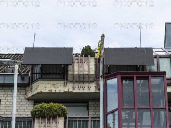 Two balcony power stations on an apartment block in Langenfeld, Germany