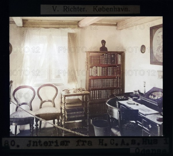 Interior of Hans Christian Andersen's House Museum, H.C. Andersen's Odense, Odense, Denmark by V