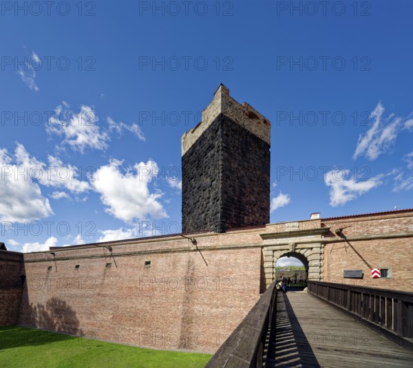 Keep, Black Tower and Imperial Palace of the Staufers in the Romanesque style, castle complex and