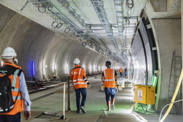 Tunnel under the new airport railway station between the airport and the exhibition centre. The