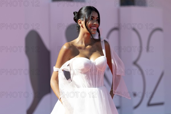 Venice, Italy - 3 September 2025: Ahlam El Brinis during the red carpet of - The Voice Of Hind