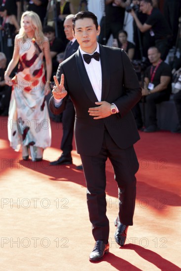 Venice, Italy - 3 September 2025: Teo Yoo during the red carpet of - The Voice Of Hind Rajab -