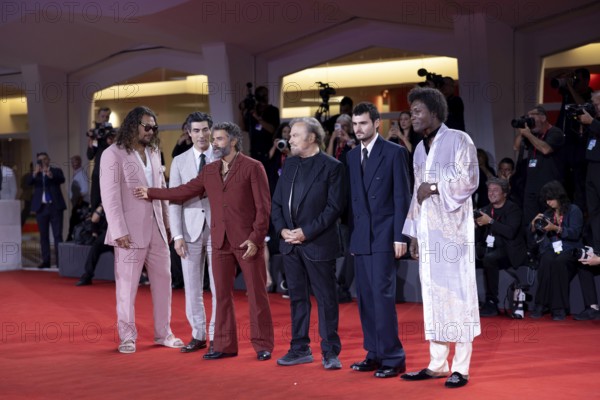 Venice, Italy - 3 September 2025: Jason Momoa, Louis Cancelmi, Oscar Isaac, Franco Nero and Duke