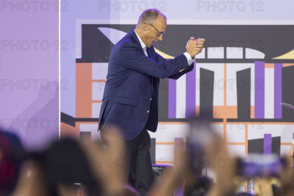 Friedrich Merz (CDU, Chancellor of the Federal Republic of Germany) during a stage talk at the Open