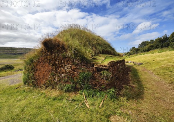 Eiríksstadir, Viking-era longhouse, where the explorer of America Leifur Eiríksson was born,