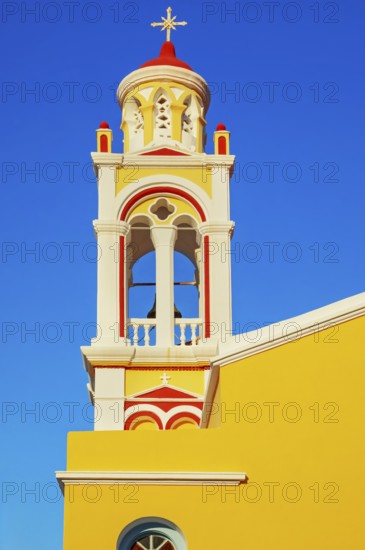 Orthodox church, Chorio, Symi Island, Dodecanese Islands, Greece