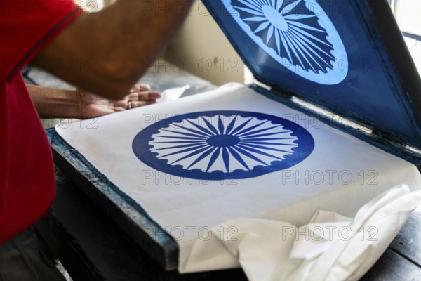 Employees of the Assam Khadi and Village Industries Board working in a manufacturing unit of Indian