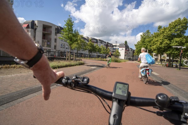Cycling in the Dutch city of Houten, south of Utrecht, around 50, 000 people live here and work in