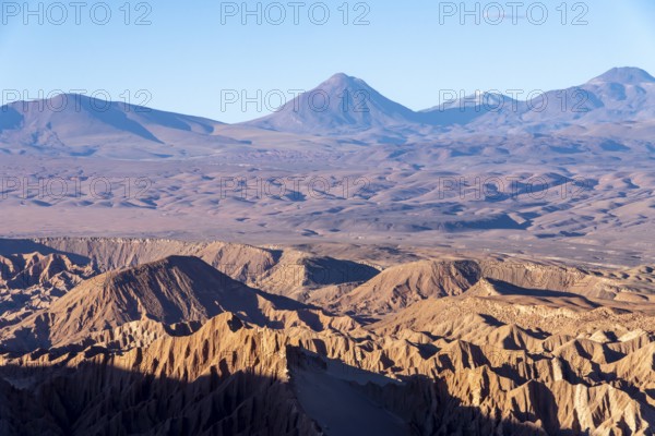 View of volcanoes on the Chilean-Bolivian border, San Pedro de Atacama, San Pedro de Atacama,
