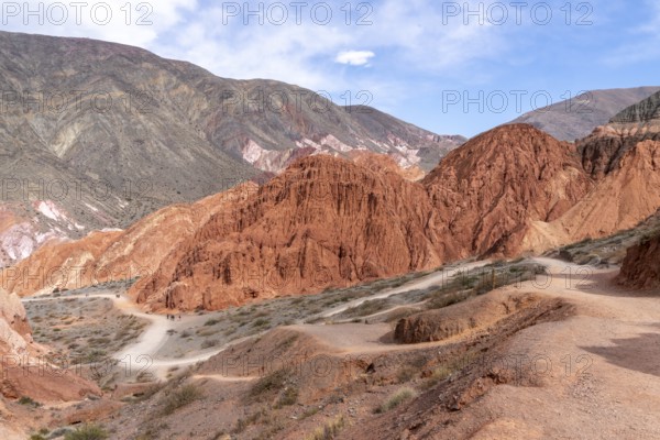 Coloured hills at Paseo de los Colorados, erosions, Purmamarca, Jujuy, Argentina