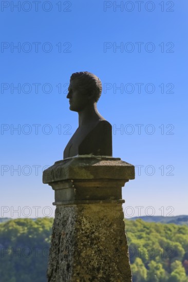 Hauff monument, bust of Wilhelm Hauff, monument modelled on the model of the Stuttgart sculptor