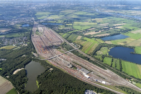 Maschen marshalling yard, Lower Saxony, Hamburg, transport, railway, rail, Deutsche Bahn, aerial