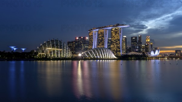 Marina Bay Sands Hotel and Skyline, Marina East, Southeast, Singapore