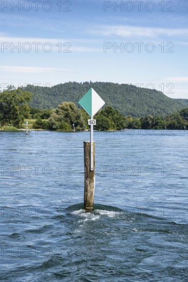 Schifffahrtszeichen, Wiffe, sign for inland navigation, which marks the navigation channel on the