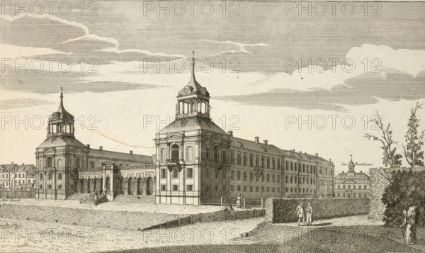Royal Prussian pleasure palace at Oranienburg, Brandenburg, Germany, around 1880, digitally
