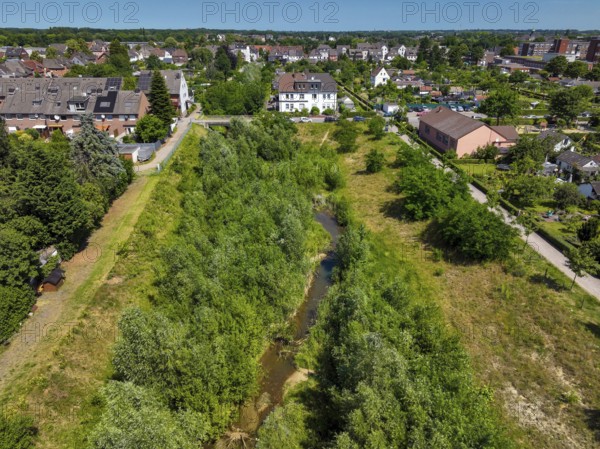 Recklinghausen, North Rhine-Westphalia, Germany - Renaturalised Hellbach, renaturalised