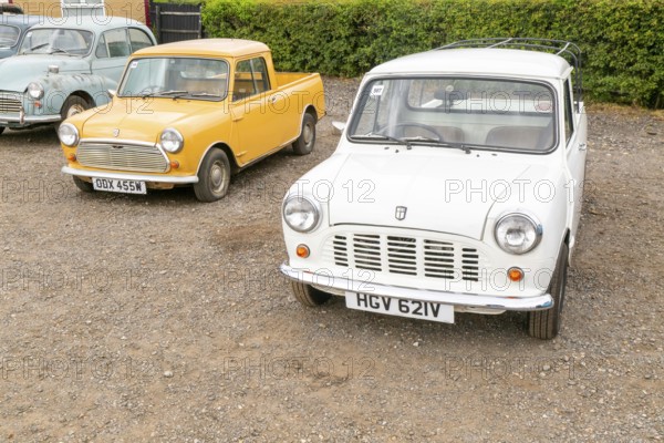 Austin Morris Mini 1000 pick-up vehicle and Leyland Mini 95 pick-up vehicle c 1979 - 1980 on