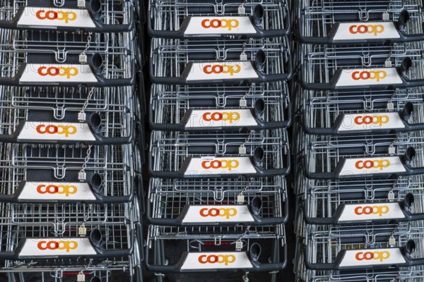 Coop shopping trolley, Interlaken, Bern, Switzerland