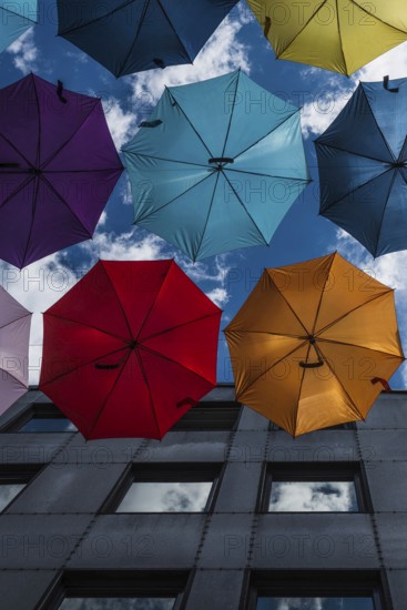 Coloured umbrellas, Interlaken, Bern, Switzerland