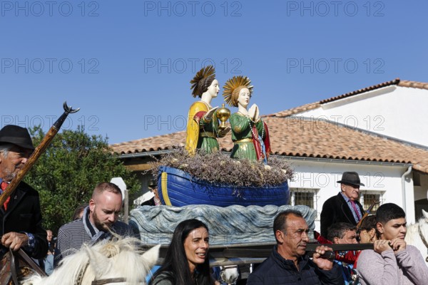 Pilgrimage, procession in honour of the Virgin Mary, statue of the Virgin Mary,