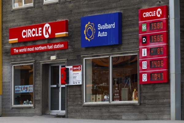 Circle petrol station, northernmost petrol station in the world, Longyearbyen, Spitsbergen,