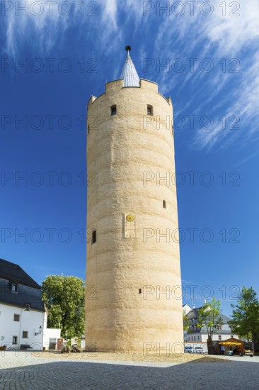 Keep Dicker Heinrich, Wildeck Castle in Zschopau, Erzgebirge, Saxony, Germany