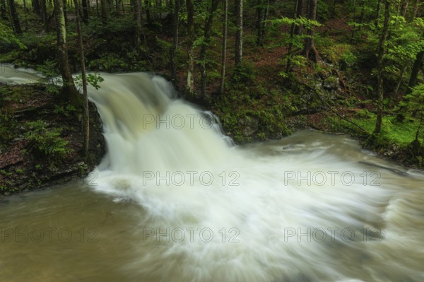 Roaring Weißbach after summer rain near Inzell