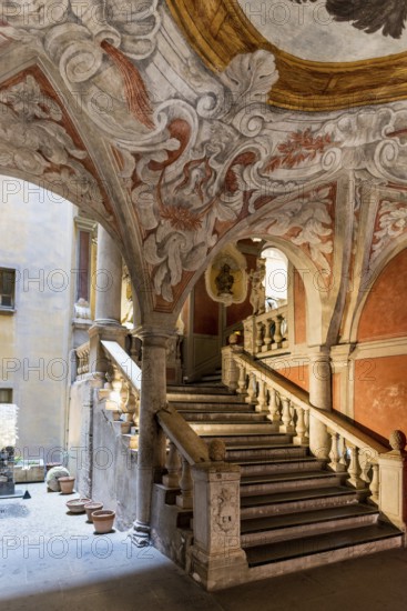 Interior view, Palais Lascaris, Old Town, Nice, Alpes Maritimes, Provence Alpes Cote d'Azur, French