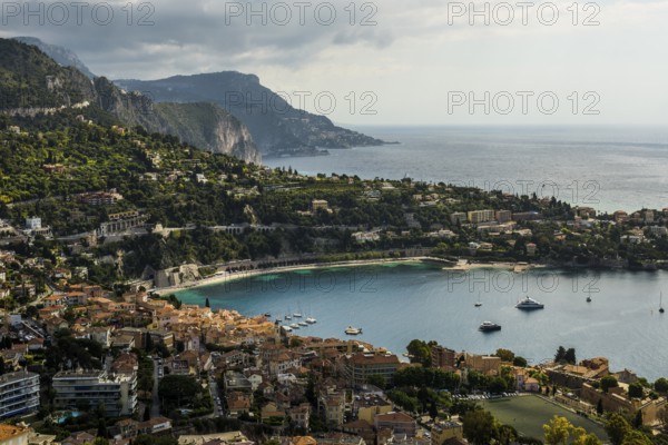 Panorama, View from Mont Boron, Saint-Jean-Cap-Ferrat, Cap Ferrat, Alpes Maritimes, Provence Alpes