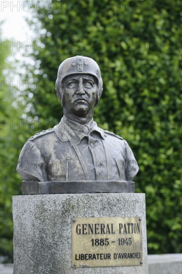 General Patton Memorial, General of the US Army in the Second World War, Place Patton, Avranches,