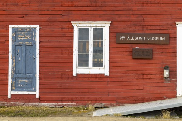 Ny Alesund Museum, wooden house, Ny-Alesund, Spitsbergen, Svalbard