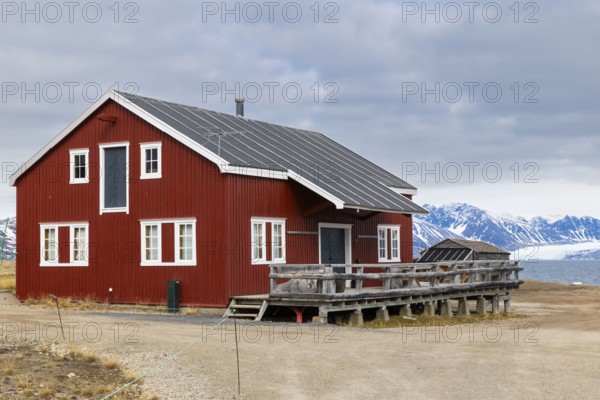 Wooden house, Ny-Alesund, Spitsbergen, Svalbard