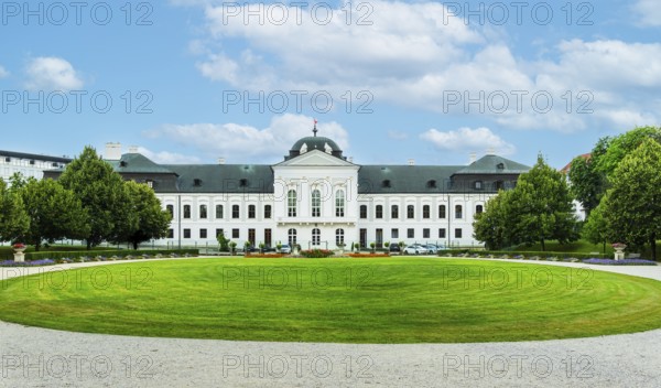 North side with baroque garden of Grassalkovich Palace, Presidential Palace, seat of the President