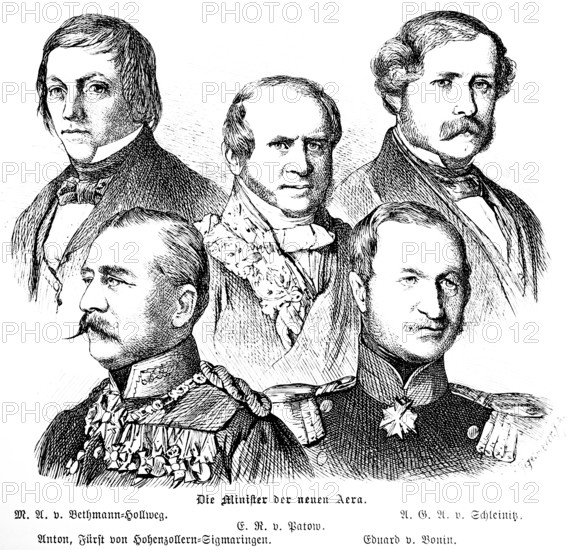 The ministers of the new era, von Bethmann-Hollweg, Foreign Office von Schleinitz, Finance Minister