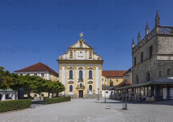 St Magdalene's Church on Kapellplatz, place of pilgrimage, Altötting, Upper Bavaria, Bavaria,