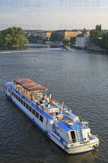 Excursion boat, inland passenger ship, Hamburg harbour, Hamburg, Germany