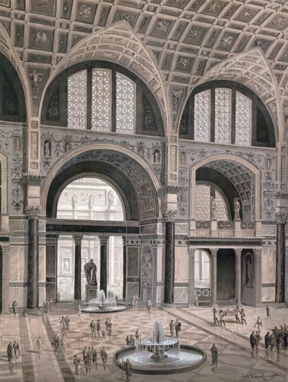 Caracalla Baths, Thermae Antoninianae, ancient bathing facilities in Rome, Italy, authentic