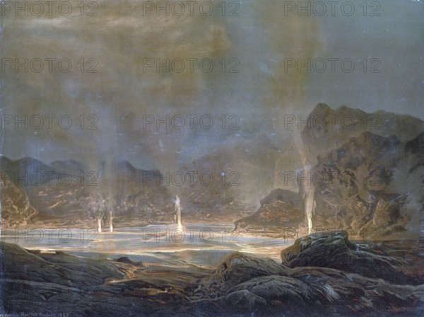 Lava lake, HalemaÊ»umaÊ»u is a shaft crater in the bottom of the caldera of the KÄ«lauea volcano in