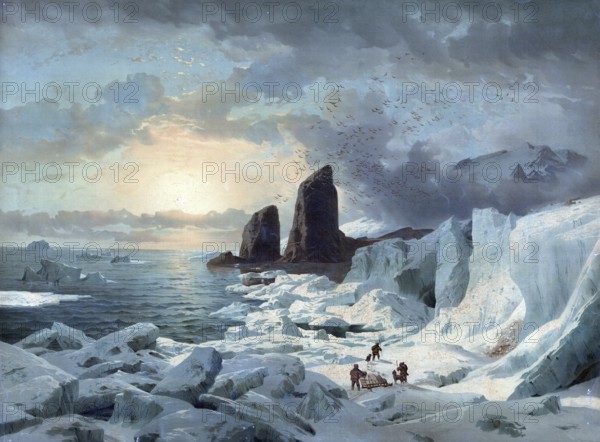 Rudolf Island, the northernmost island in Franz Josef Land and one of the larger islands in the