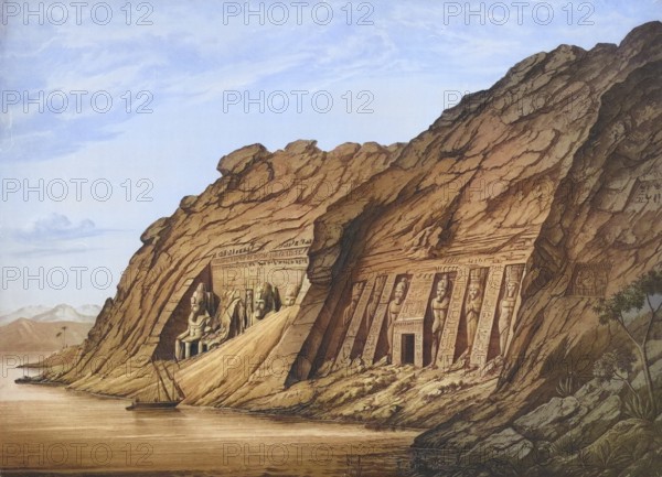 Abu Simbel, quarry and temple, former location on the west bank of the Nile between the first and