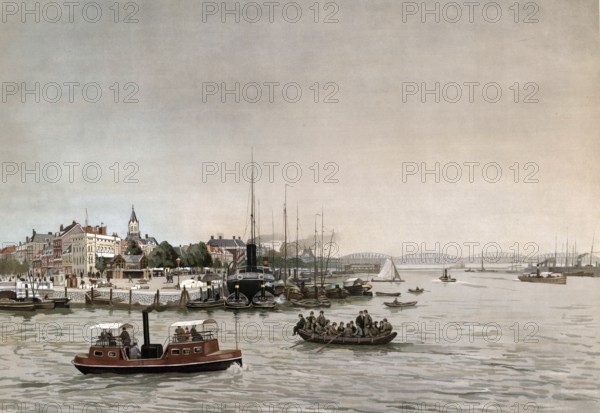Nieuwe Maas, Neue Maas, an approximately 24 kilometers long part of a main river in the Rhine