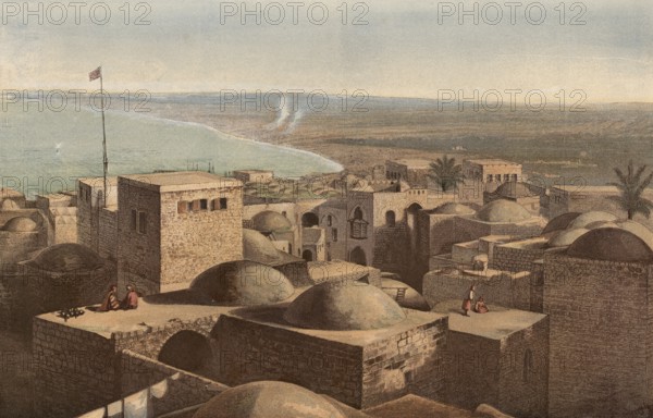Jaffa, today Tel Aviv is an Israeli city on the Mediterranean coast, Israel, authentic reproduction
